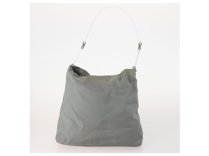 PRADA Borsa a mano in nylon 5 pezzi Beige Verde Auth 174981 - vista 3