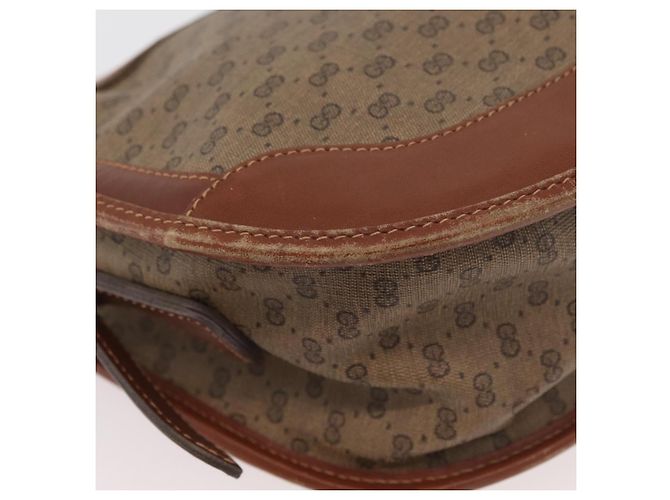 Gucci Borsa a Spalla Micro GG Supreme PVC Beige Oro 001 067 0445 Auth ka3932 D'oro - vista 10