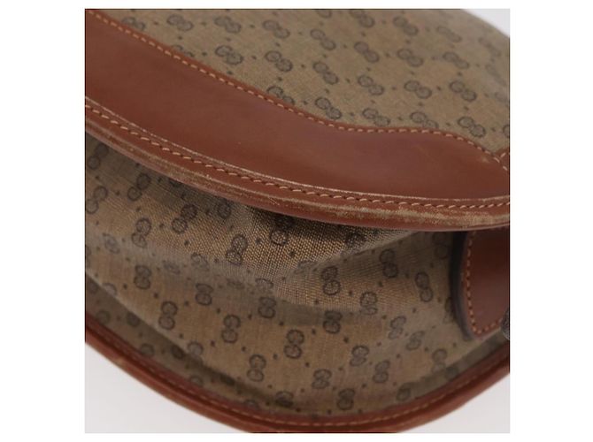 Gucci Borsa a Spalla Micro GG Supreme PVC Beige Oro 001 067 0445 Auth ka3932 D'oro - vista 13