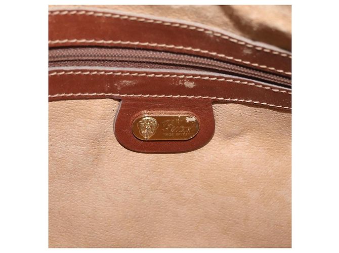 Gucci Borsa a Spalla Micro GG Supreme PVC Beige Oro 001 067 0445 Auth ka3932 D'oro - vista 16