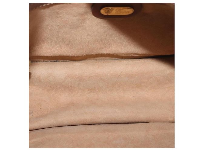 Gucci Borsa a Spalla Micro GG Supreme PVC Beige Oro 001 067 0445 Auth ka3932 D'oro - vista 17