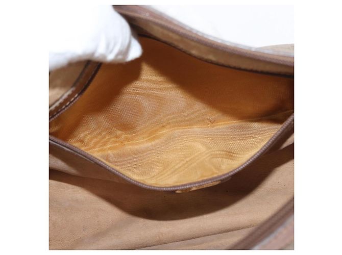 Gucci Borsa a Spalla Micro GG Supreme PVC Beige Oro 001 067 0445 Auth ka3932 D'oro - vista 21