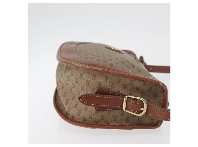 Gucci Borsa a Spalla Micro GG Supreme PVC Beige Oro 001 067 0445 Auth ka3932 D'oro - vista 4