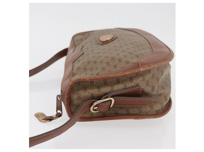 Gucci Borsa a Spalla Micro GG Supreme PVC Beige Oro 001 067 0445 Auth ka3932 D'oro - vista 5