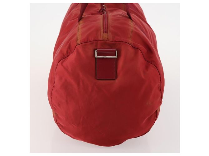 Borsa Boston PRADA in nylon 3 pezzi Rosso Nero Auth 174960 - vista 18