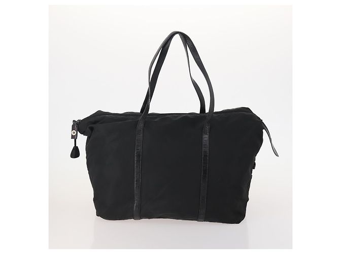 Borsa Boston PRADA in nylon 3 pezzi Rosso Nero Auth 174960 - vista 2