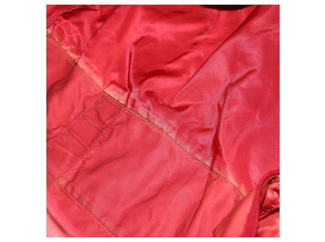 Borsa Boston PRADA in nylon 3 pezzi Rosso Nero Auth 174960 - vista 22