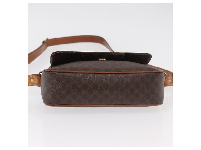 Céline Borsa a spalla circolare in tela Macadam CELINE in pelle PVC marrone oro Auth ti3851 D'oro - vista 10