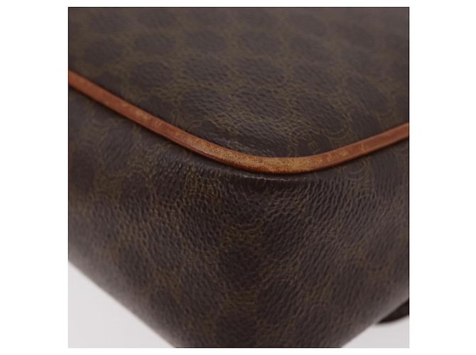 Céline Borsa a spalla circolare in tela Macadam CELINE in pelle PVC marrone oro Auth ti3851 D'oro - vista 14