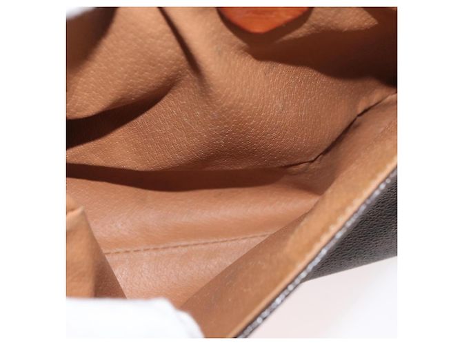 Céline Borsa a spalla circolare in tela Macadam CELINE in pelle PVC marrone oro Auth ti3851 D'oro - vista 19
