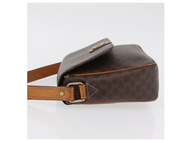 Céline Borsa a spalla circolare in tela Macadam CELINE in pelle PVC marrone oro Auth ti3851 D'oro - vista 5