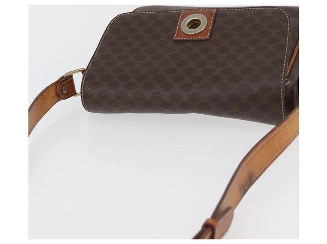 Céline Borsa a spalla circolare in tela Macadam CELINE in pelle PVC marrone oro Auth ti3851 D'oro - vista 6