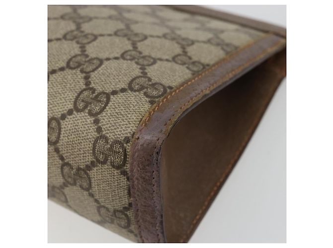 Borsa Sherry Line GG Supreme Web di GUCCI in PVC beige e oro 89 01 032 Auth yk20277 D'oro - vista 10