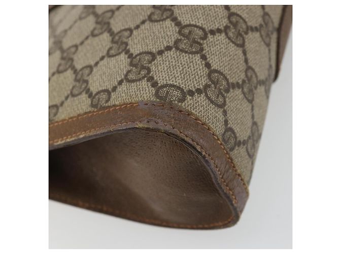 Borsa Sherry Line GG Supreme Web di GUCCI in PVC beige e oro 89 01 032 Auth yk20277 D'oro - vista 11