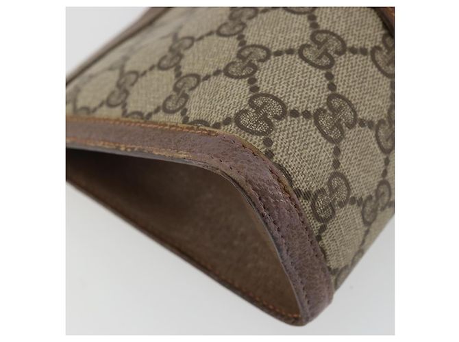 Borsa Sherry Line GG Supreme Web di GUCCI in PVC beige e oro 89 01 032 Auth yk20277 D'oro - vista 9
