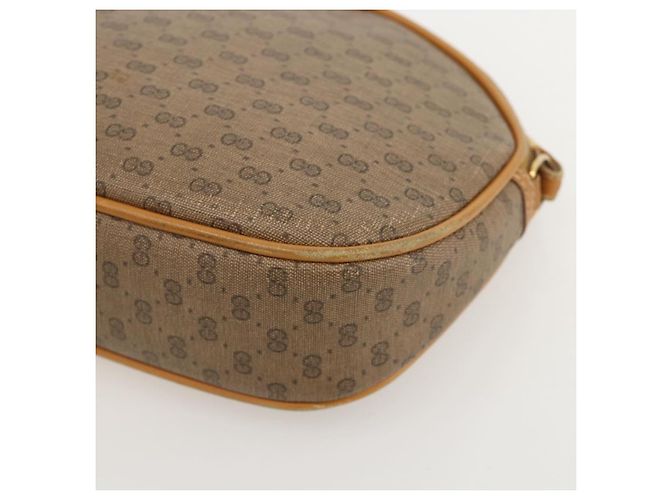 Gucci Borsa a spalla Micro GG Supreme in PVC Beige Oro Auth 175289 D'oro - vista 10