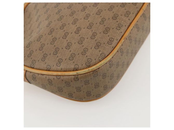 Gucci Borsa a spalla Micro GG Supreme in PVC Beige Oro Auth 175289 D'oro - vista 13