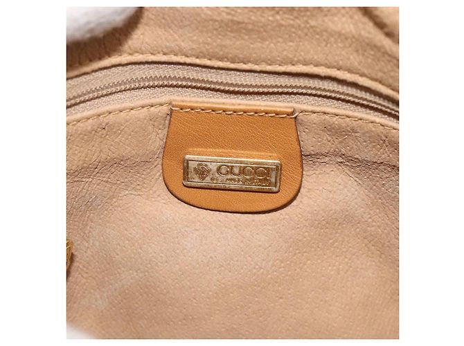 Gucci Borsa a spalla Micro GG Supreme in PVC Beige Oro Auth 175289 D'oro - vista 15