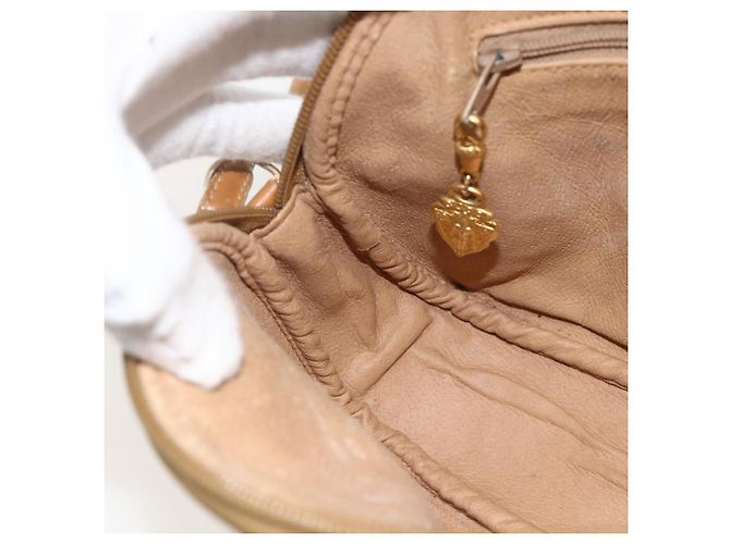 Gucci Borsa a spalla Micro GG Supreme in PVC Beige Oro Auth 175289 D'oro - vista 18