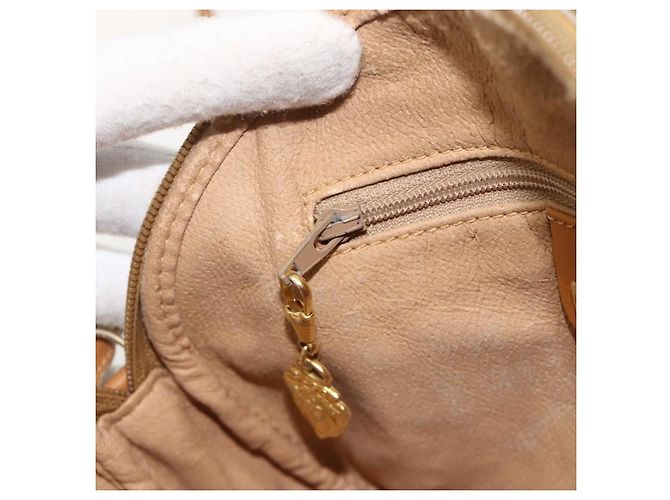 Gucci Borsa a spalla Micro GG Supreme in PVC Beige Oro Auth 175289 D'oro - vista 19