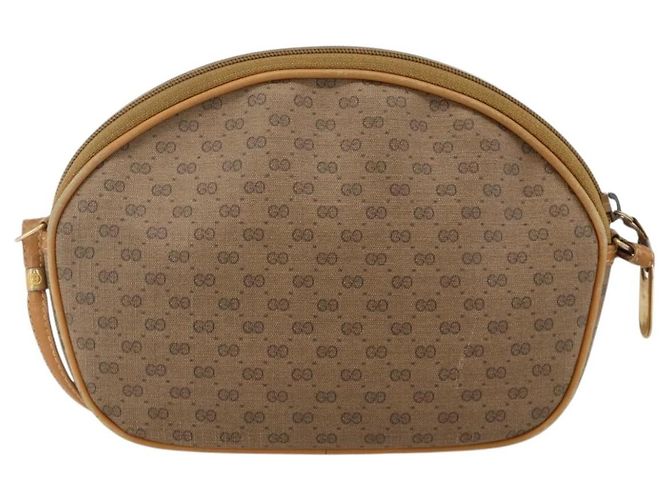 Gucci Borsa a spalla Micro GG Supreme in PVC Beige Oro Auth 175289 D'oro - vista 3