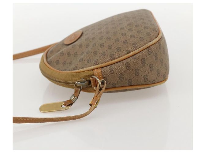 Gucci Borsa a spalla Micro GG Supreme in PVC Beige Oro Auth 175289 D'oro - vista 4