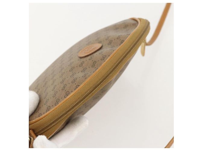 Gucci Borsa a spalla Micro GG Supreme in PVC Beige Oro Auth 175289 D'oro - vista 6