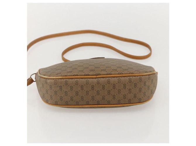 Gucci Borsa a spalla Micro GG Supreme in PVC Beige Oro Auth 175289 D'oro - vista 9