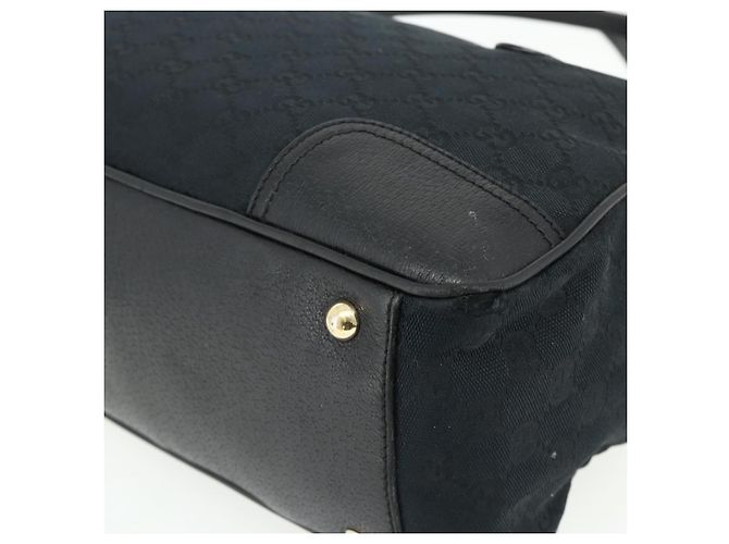 Borsa a mano Gucci GG Canvas Web Sherry Line Nero Oro Rosso 177052 Auth mr2358 D'oro - vista 12