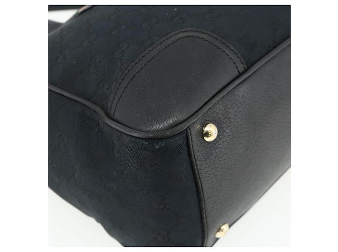 Borsa a mano Gucci GG Canvas Web Sherry Line Nero Oro Rosso 177052 Auth mr2358 D'oro - vista 13