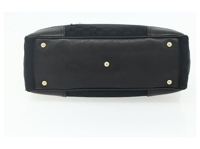 Borsa a mano Gucci GG Canvas Web Sherry Line Nero Oro Rosso 177052 Auth mr2358 D'oro - vista 9