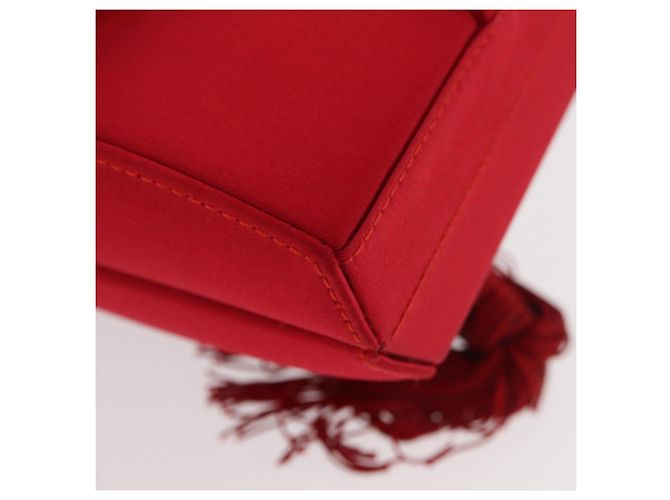 Borsa a Spalla LOEWE Raso Rosso Oro Auth 175159A D'oro - vista 15
