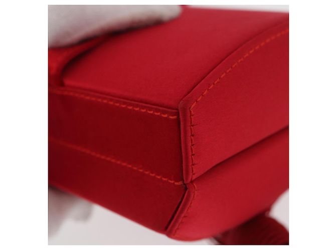 Borsa a Spalla LOEWE Raso Rosso Oro Auth 175159A D'oro - vista 16