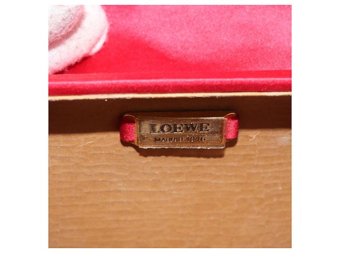 Borsa a Spalla LOEWE Raso Rosso Oro Auth 175159A D'oro - vista 18