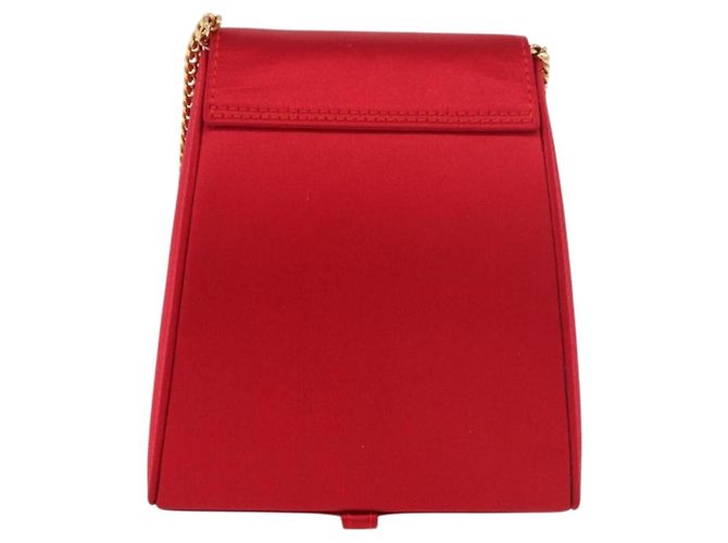 Borsa a Spalla LOEWE Raso Rosso Oro Auth 175159A D'oro - vista 2
