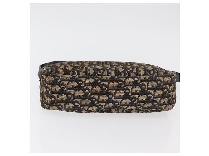 Bolsa de Ombro em Lona Trotter Christian Dior Azul Marinho Dourado Auth ka3862 - vista 10