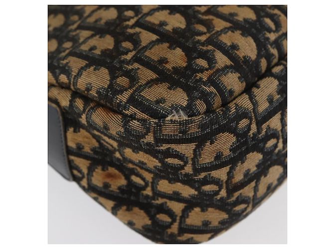 Bolsa de Ombro em Lona Trotter Christian Dior Azul Marinho Dourado Auth ka3862 - vista 11