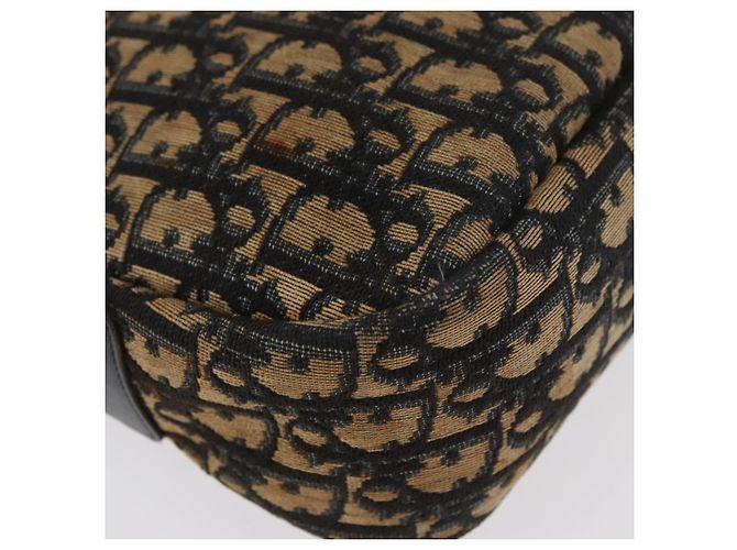 Bolsa de Ombro em Lona Trotter Christian Dior Azul Marinho Dourado Auth ka3862 - vista 13