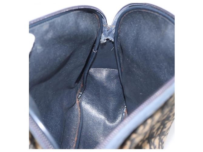 Bolsa de Ombro em Lona Trotter Christian Dior Azul Marinho Dourado Auth ka3862 - vista 17