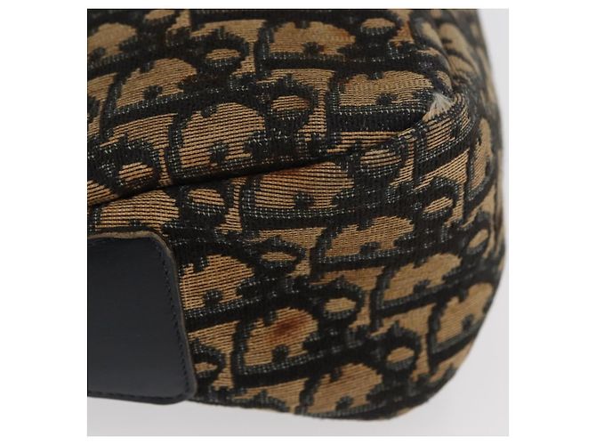 Bolsa de Ombro em Lona Trotter Christian Dior Azul Marinho Dourado Auth ka3862 - vista 6