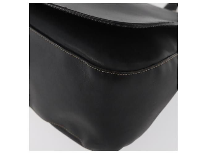 Borsa a Spalla con Catena Prada in Pelle Nera e Oro Auth mr2300 Nero D'oro - vista 14