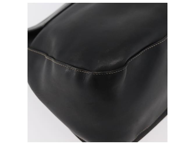 Borsa a Spalla con Catena Prada in Pelle Nera e Oro Auth mr2300 Nero D'oro - vista 15