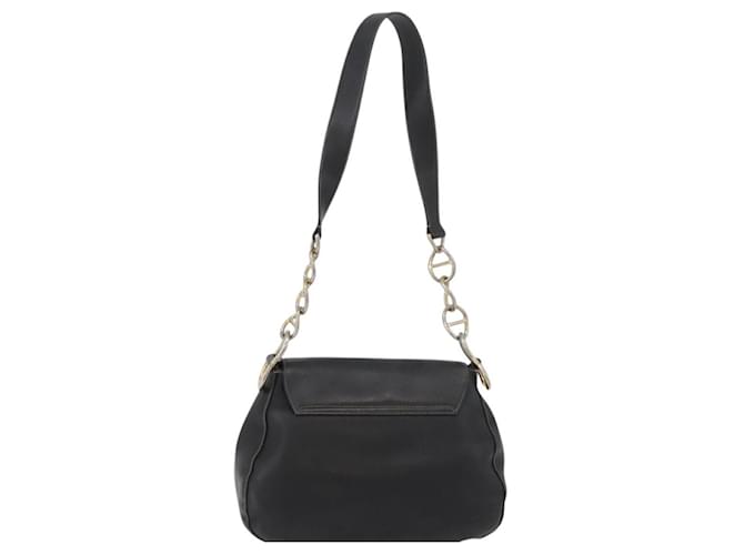 Borsa a Spalla con Catena Prada in Pelle Nera e Oro Auth mr2300 Nero D'oro - vista 2