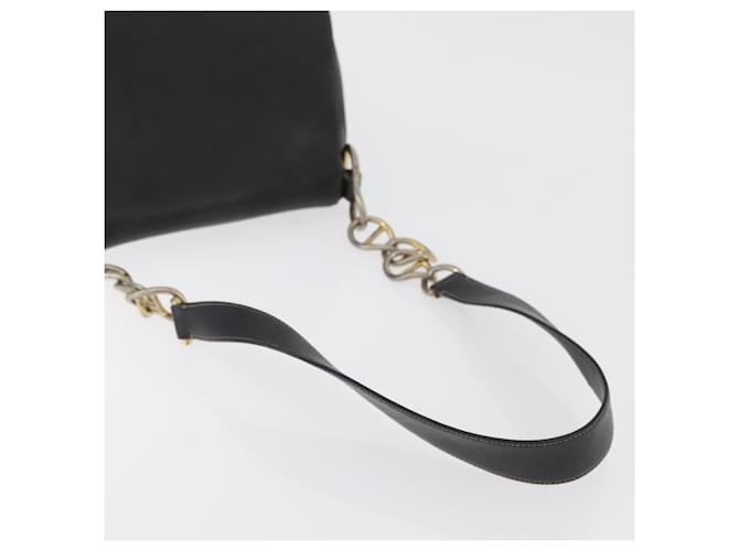 Borsa a Spalla con Catena Prada in Pelle Nera e Oro Auth mr2300 Nero D'oro - vista 7