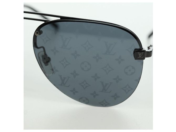 Occhiali da sole LOUIS VUITTON Clockwise metallo Nero Z1019E LV Auth YKZ1407M - vista 10