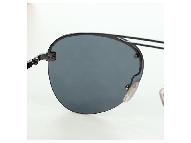 Occhiali da sole LOUIS VUITTON Clockwise metallo Nero Z1019E LV Auth YKZ1407M - vista 21