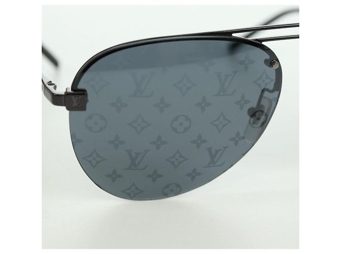 Occhiali da sole LOUIS VUITTON Clockwise metallo Nero Z1019E LV Auth YKZ1407M - vista 7