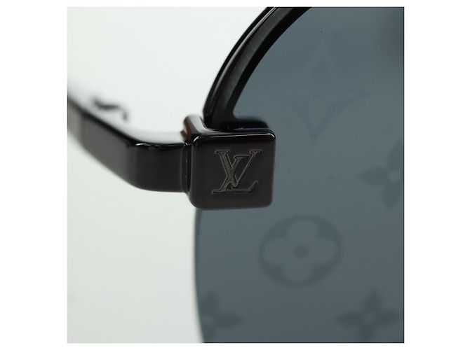 Occhiali da sole LOUIS VUITTON Clockwise metallo Nero Z1019E LV Auth YKZ1407M - vista 8