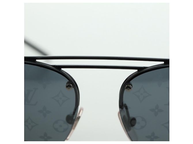 Occhiali da sole LOUIS VUITTON Clockwise metallo Nero Z1019E LV Auth YKZ1407M - vista 9