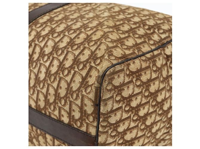 Borsa Boston in tela Trotter Christian Dior marrone oro Auth 175130 D'oro - vista 10